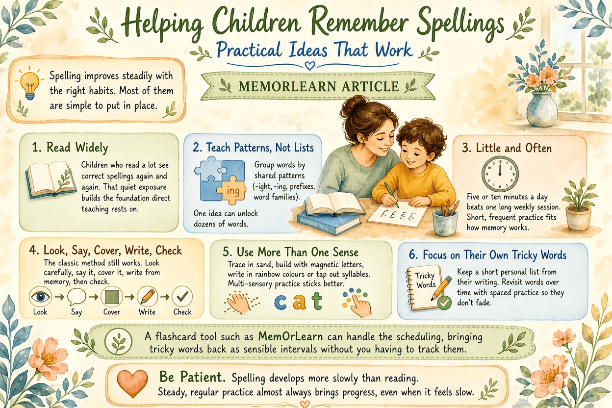 Helping Children Remember Spellings: Practical Ideas That Work